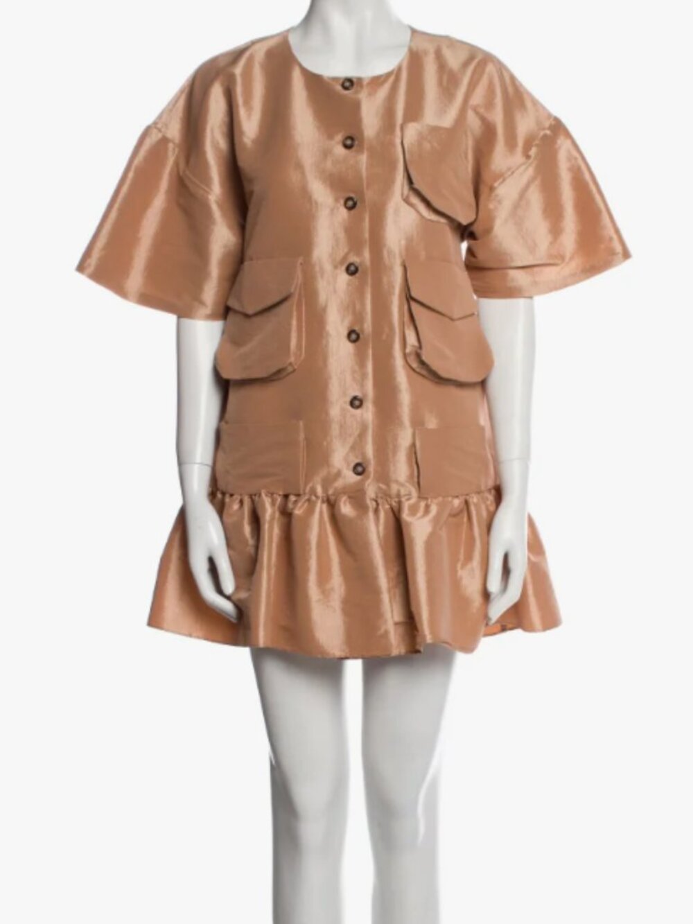 Kika Vargas Crew Neck Mini Dress